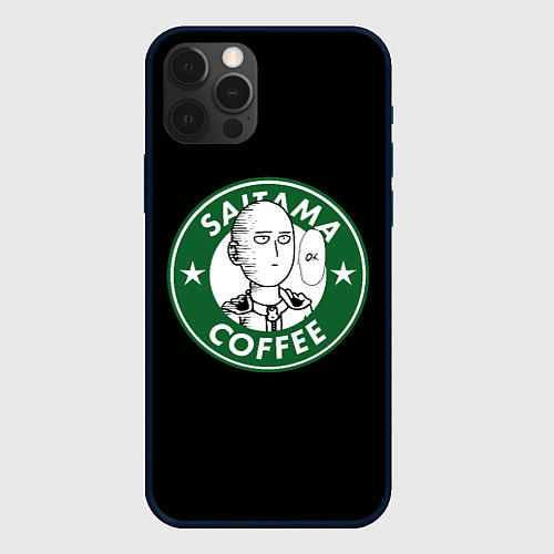 Чехол iPhone 12 Pro Max ONE-PUNCH MAN OK COFFEE / 3D-Черный – фото 1