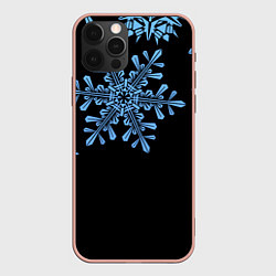 Чехол для iPhone 12 Pro Max Минималистичные Снежинки, цвет: 3D-светло-розовый