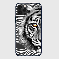Чехол для iPhone 12 Pro Max Голова тигра 22, цвет: 3D-черный
