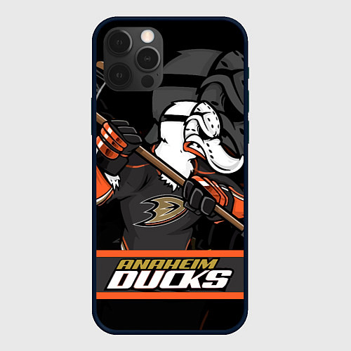 Чехол iPhone 12 Pro Max Анахайм Дакс, Anaheim Ducks / 3D-Черный – фото 1