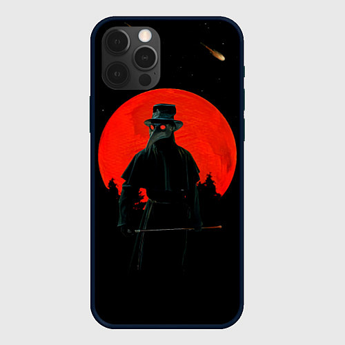 Чехол iPhone 12 Pro Max Plague doctor ЧУМНОЙ ДОКТОР / 3D-Черный – фото 1