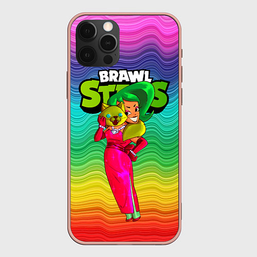 Чехол iPhone 12 Pro Max Радужная Лола BrawlStars / 3D-Светло-розовый – фото 1