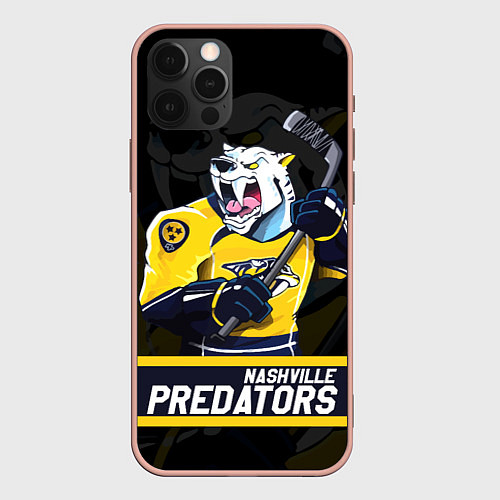 Чехол iPhone 12 Pro Max Нэшвилл Предаторз, Nashville Predators / 3D-Светло-розовый – фото 1