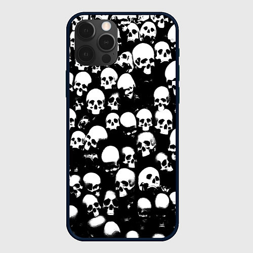 Чехол iPhone 12 Pro Max Остатки от головы / 3D-Черный – фото 1