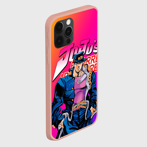 Чехол iPhone 12 Pro Max JOJO BIZARRE ADVENTURE ДЖО ДЖО ГРАДИЕНТ / 3D-Светло-розовый – фото 2