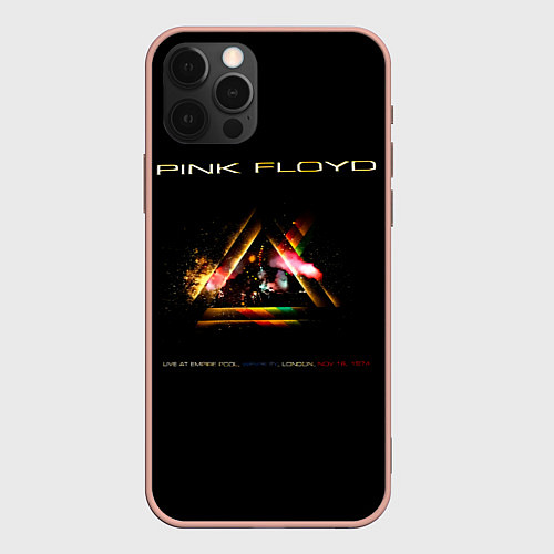 Чехол iPhone 12 Pro Max Live at the Empire Pool - Pink Floyd / 3D-Светло-розовый – фото 1