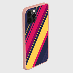 Чехол для iPhone 12 Pro Max Геометрический Строй, цвет: 3D-светло-розовый — фото 2