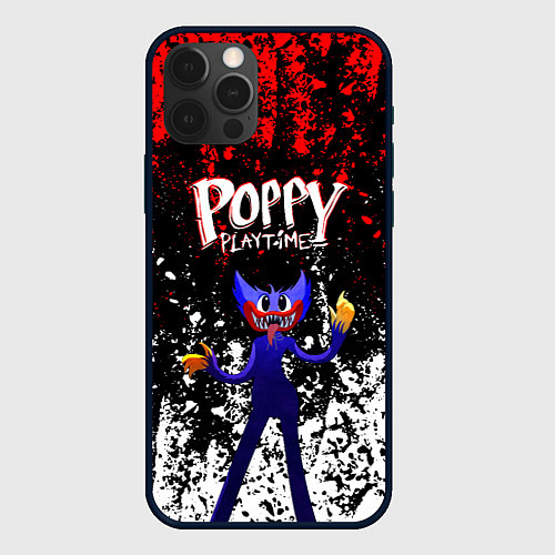 Чехол iPhone 12 Pro Max Poppy Playtime длинный Монстр / 3D-Черный – фото 1