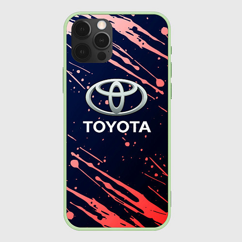 Чехол iPhone 12 Pro Max Toyota градиент / 3D-Салатовый – фото 1