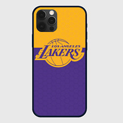 Чехол iPhone 12 Pro Max LAKERS LINE HEXAGON SPORT