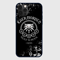 Чехол для iPhone 12 Pro Max ВЕДЬМАК КАЕР МОРХЕН, ШКОЛА ВОЛКА, цвет: 3D-черный