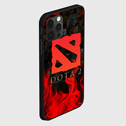 Чехол для iPhone 12 Pro Max DOTA 2 ЛОГО В ОГНЕ, ПЕРСОНАЖИ, цвет: 3D-черный — фото 2