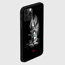 Чехол для iPhone 12 Pro Max Сон Гоку эпичная надпись - Dragon Ball, цвет: 3D-черный — фото 2