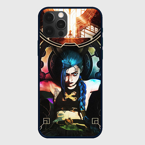 Чехол iPhone 12 Pro Max ARCANE JINX ОБЛОЖКА LEAGUE OF LEGENDS / 3D-Черный – фото 1