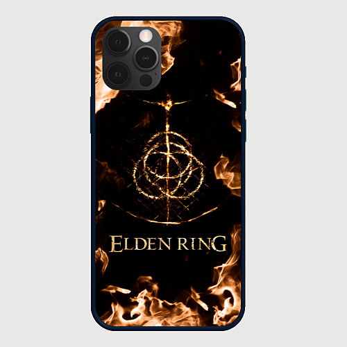 Чехол iPhone 12 Pro Max Elden Ring Logo / 3D-Черный – фото 1