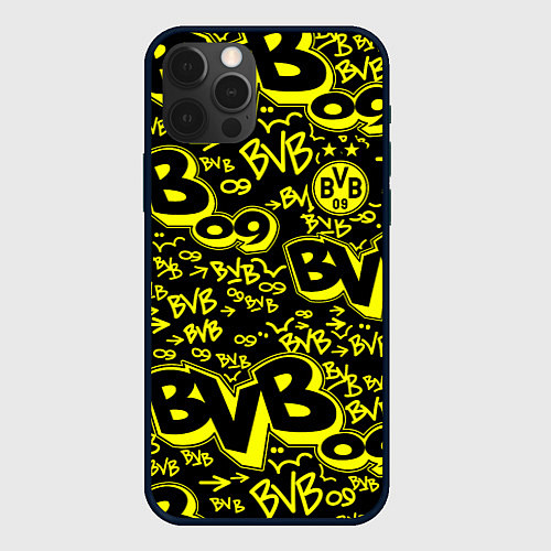 Чехол iPhone 12 Pro Max BVB 09 - BORUSSIA Боруссия Дортмунд / 3D-Черный – фото 1