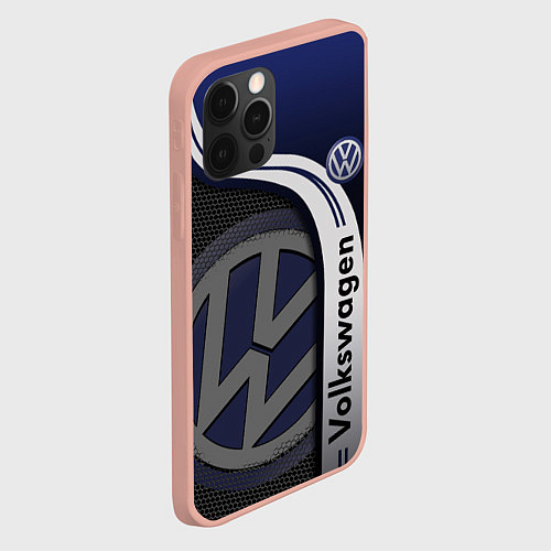 Чехол iPhone 12 Pro Max Volkswagen Фольксваген / 3D-Светло-розовый – фото 2