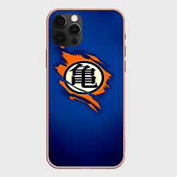 Чехол iPhone 12 Pro Max Рваный логотип Гоку Dragon Ball