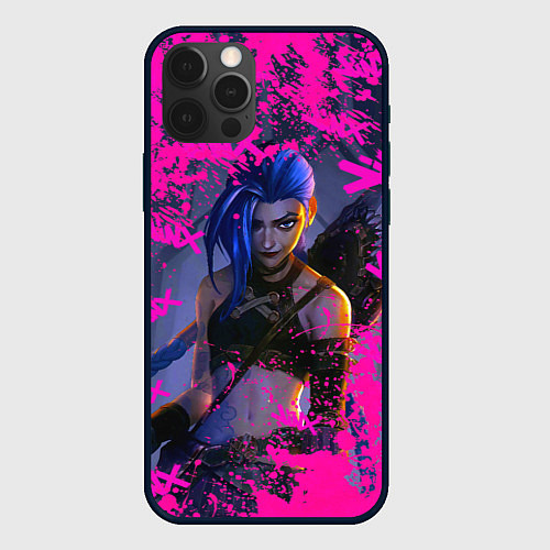 Чехол iPhone 12 Pro Max Jinx v2 Arcane LoL / 3D-Черный – фото 1