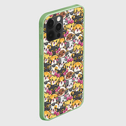 Чехол для iPhone 12 Pro Max Котики Много котиков!, цвет: 3D-салатовый — фото 2