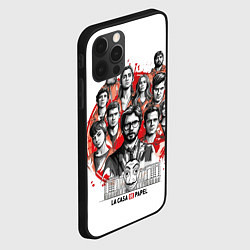 Чехол для iPhone 12 Pro Max Бумажный дом Герои ограбления, цвет: 3D-черный — фото 2