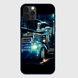 Чехол для iPhone 12 Pro Max Американский Грузовик Дальнобой 2022, цвет: 3D-черный