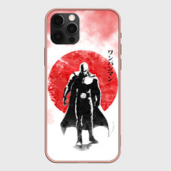 Чехол iPhone 12 Pro Max Сайтама красный дым One Punch-Man