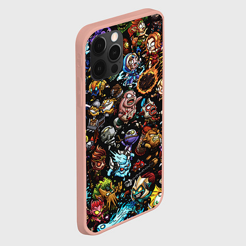 Чехол iPhone 12 Pro Max DOTA 2 ВСЕ ПЕРСОНАЖИ В ЦВЕТЕ / 3D-Светло-розовый – фото 2