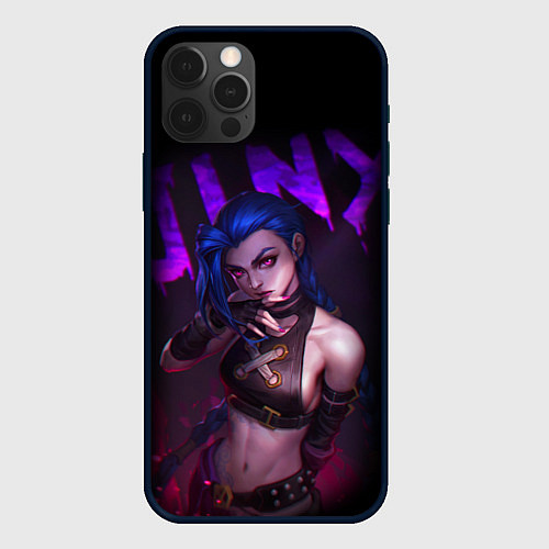 Чехол iPhone 12 Pro Max JINX ARCANE НАДПИСЬ LEAGUE OF LEGENDS / 3D-Черный – фото 1