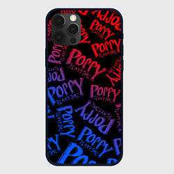 Чехол iPhone 12 Pro Max POPPY PLAYTIME LOGO NEON, ХАГИ ВАГИ