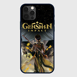 Чехол для iPhone 12 Pro Max ГЕНШИН ИМПАКТ ЧЖУН ЛИ GENSHIN IMPACT, цвет: 3D-черный