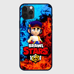 Чехол для iPhone 12 Pro Max ФЭНГ БРАВЛ СТАРС FANG BRAWL STARS ОГОНЬ, цвет: 3D-черный