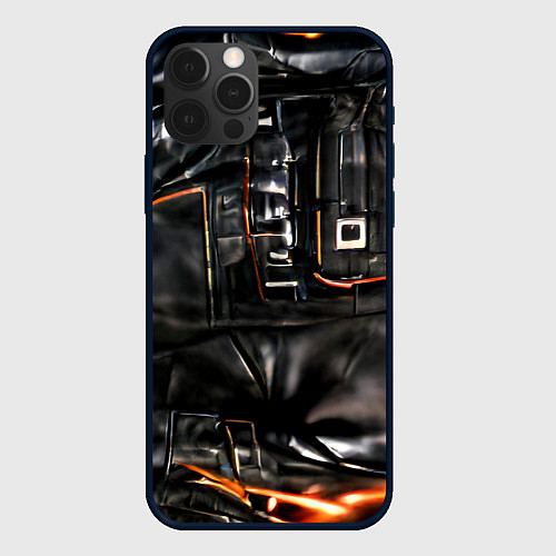 Чехол iPhone 12 Pro Max Стиль терминатора / 3D-Черный – фото 1