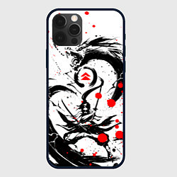 Чехол для iPhone 12 Pro Max GHOST OF TSUSHIMA ДРАКОН НА СПИНЕ, цвет: 3D-черный