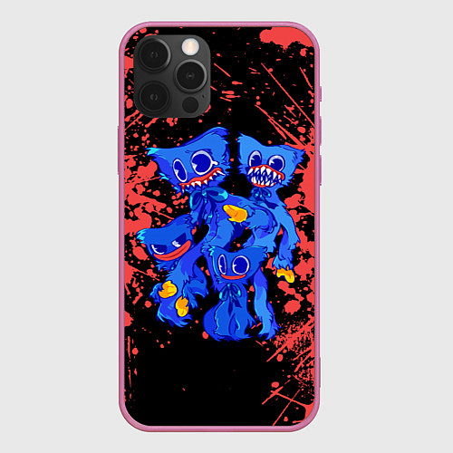 Чехол iPhone 12 Pro Max HUGGY WUGGY - ХАГГИ ВАГГИ - POPPY PLAYTIME / 3D-Малиновый – фото 1