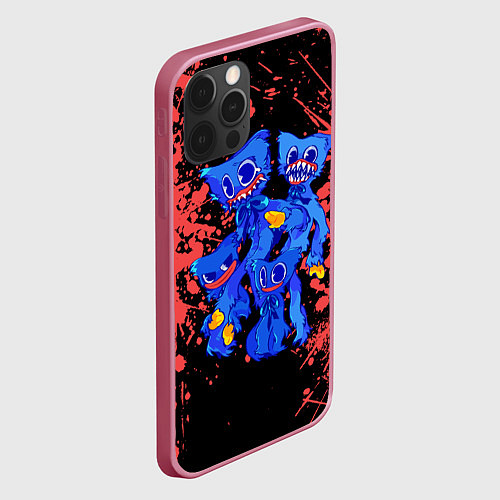 Чехол iPhone 12 Pro Max HUGGY WUGGY - ХАГГИ ВАГГИ - POPPY PLAYTIME / 3D-Малиновый – фото 2