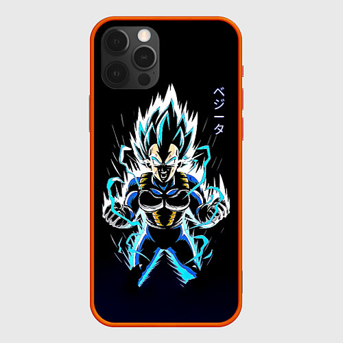 Чехол iPhone 12 Pro Max Разряд молнии Гоку - Dragon Ball / 3D-Красный – фото 1