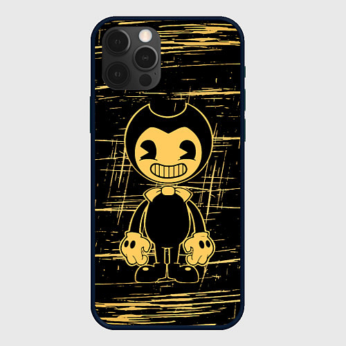 Чехол iPhone 12 Pro Max Bendy and the ink machine - Бенди / 3D-Черный – фото 1