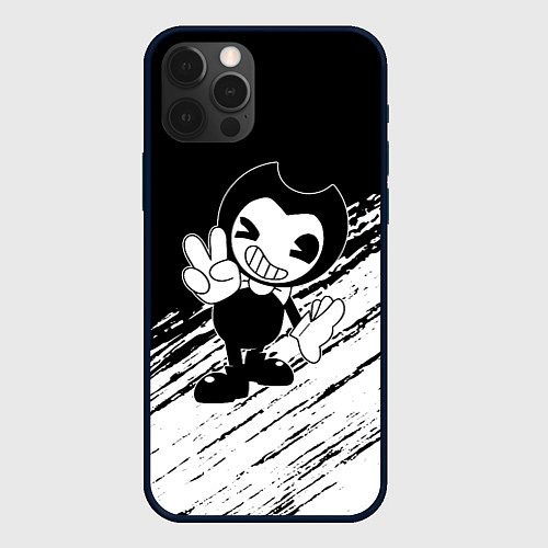 Чехол iPhone 12 Pro Max Bendy and the ink machine - Bendy / 3D-Черный – фото 1