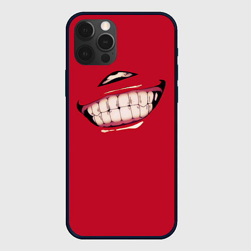 Чехол iPhone 12 Pro Max Sukunas Smile / 3D-Черный – фото 1