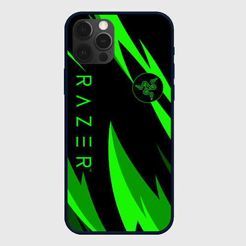 Чехол iPhone 12 Pro Max RAZER GREEN / 3D-Черный – фото 1