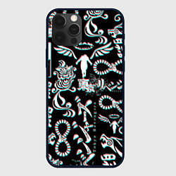 Чехол для iPhone 12 Pro Max ТОКИЙСКИЕ МСТИТЕЛИ ГЛИТЧ, GLITCH, цвет: 3D-черный