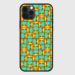 Чехол для iPhone 12 Pro Max GEOMETRY DASH CLASSIC FACE PATTERN КЛАССИКА, цвет: 3D-черный