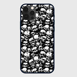 Чехол для iPhone 12 Pro Max Screaming skulls, цвет: 3D-черный