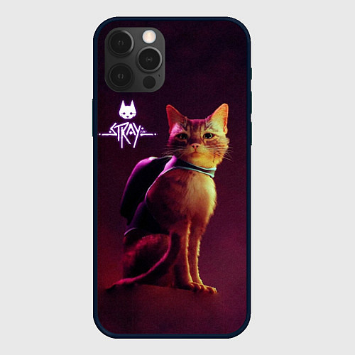 Чехол iPhone 12 Pro Max Stray: Wandering Cat / 3D-Черный – фото 1