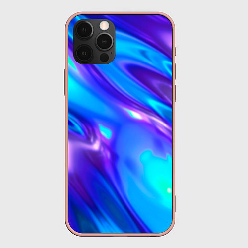 Чехол iPhone 12 Pro Max Neon Holographic / 3D-Светло-розовый – фото 1