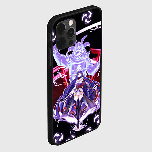 Чехол iPhone 12 Pro Max SHOGUN RAIDEN SAMURAI DEMON GENSHIN IMPACT / 3D-Черный – фото 2