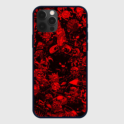 Чехол iPhone 12 Pro Max DOTA 2 HEROES RED PATTERN ДОТА 2 / 3D-Черный – фото 1