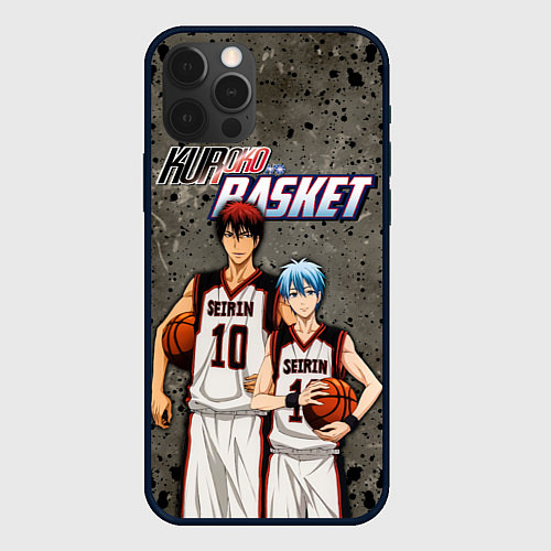 Чехол iPhone 12 Pro Max Kuroko no Basket, Kagami Taiga Kuroko Tetsuya / 3D-Черный – фото 1