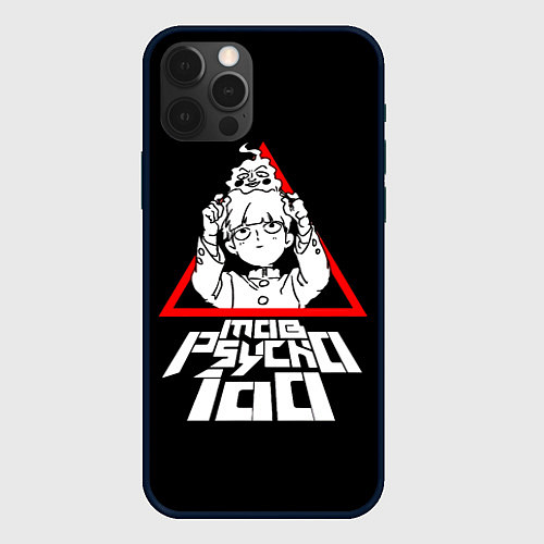 Чехол iPhone 12 Pro Max Mob Psycho 100 Кагеяма и Ямочки / 3D-Черный – фото 1